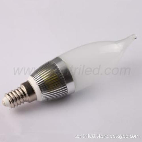 High Brightness Silver E14 3W Candle LED Lightingbulb